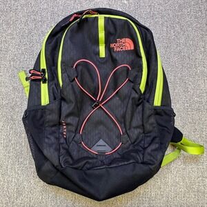 The North Face Jester Backpack Women's Black Neon Green NWOT Laptop School Bag